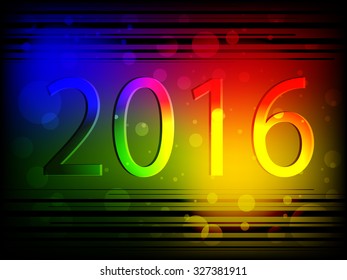 Happy new year 2016 abstract colorful background