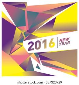 Happy new year 2016 abstract colorful design