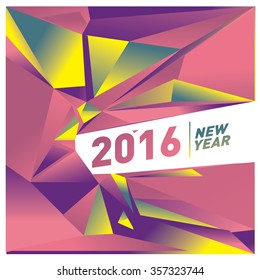 Happy new year 2016 abstract colorful design