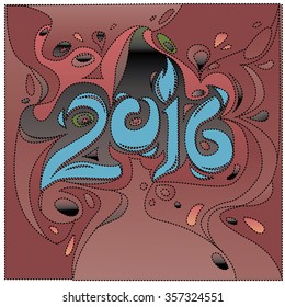 Happy new year 2016 abstract colorful design