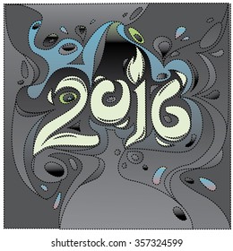 Happy new year 2016 abstract colorful design