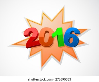 happy new year 2016 background holiday design