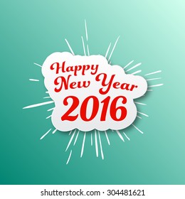 Happy New Year 2016 background. Vector illustration.