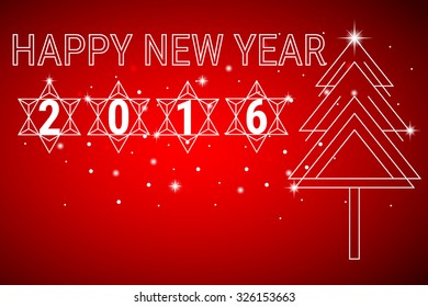 Happy new year 2016 background. Vector Illustration.