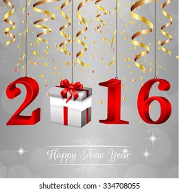 Happy New Year 2016 background. vector