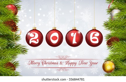 Happy New Year 2016 background. vector
