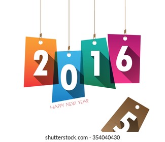 Happy new year 2016 background card .Vector/illustration.