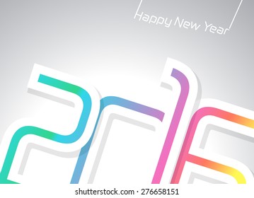 Happy new year 2016 banner, typographic illustration. Calendar cover design