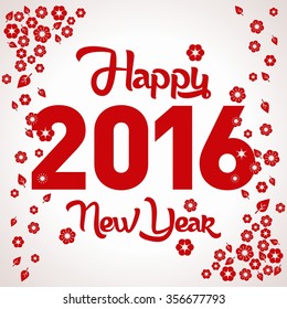 Happy New Year 2016 banner, poster, celebration.