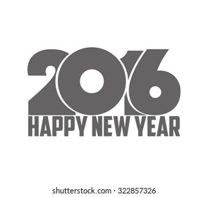 Happy new year 2016 black