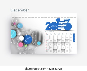 Happy new year 2016 calendar design.