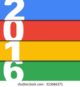 Happy New Year 2016 Card. Vector illustration