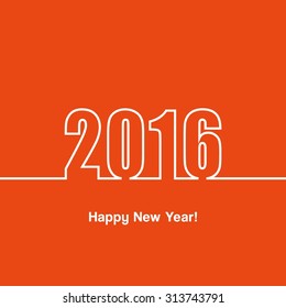 Happy new year 2016. Card. Wallpaper. Graphic. Vector illustration. 