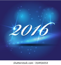 Happy New Year 2016 card.