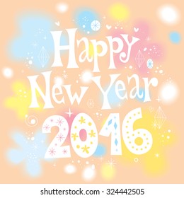 Happy New year 2016 card