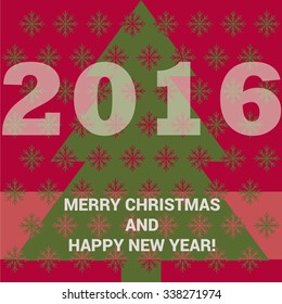 Happy new year 2016 card.