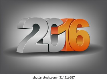 Happy new year 2016 celebration greeting card design.