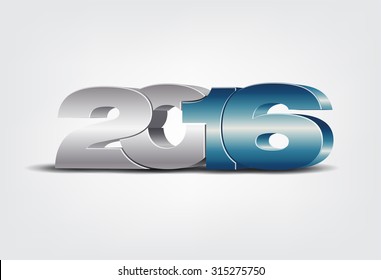 Happy new year 2016 celebration greeting card design.