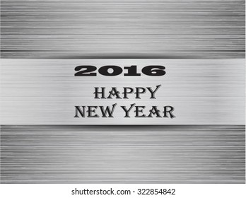 happy new year 2016 celebration metal background