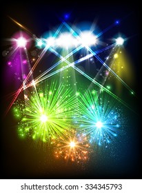 Happy New Year 2016 celebration background scene