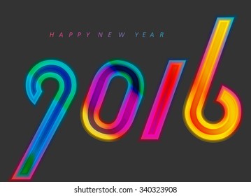 Happy new year 2016 celebration banner, background. Calendar cover page template.