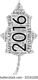 "Happy New Year 2016". Cloud of words