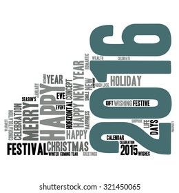 "Happy New Year 2016". Cloud of words