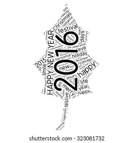 "Happy New Year 2016". Cloud of words