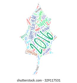 "Happy New Year 2016". Cloud of words