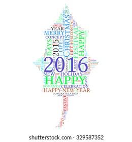 "Happy New Year 2016". Cloud of words