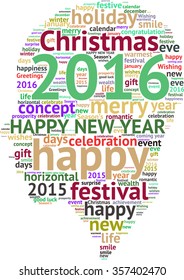 "Happy New Year 2016". Cloud of words