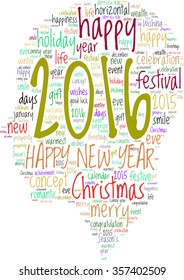 "Happy New Year 2016". Cloud of words