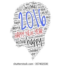 "Happy New Year 2016". Cloud of words