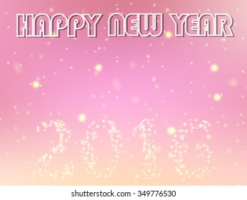 Happy New Year 2016 is coming concept. abstract background with star and copy space for your text.