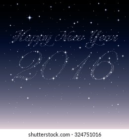Happy New Year 2016 created from stars