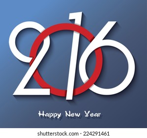 Happy new year 2016 creative greeting card design