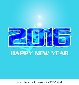 Happy new year 2016 creative greeting card design / Year 2015 vector design element.
