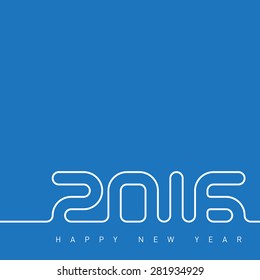 Happy new year 2016. Creative greeting card design template. Universal Vector background.