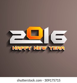 Happy new year 2016 creative greeting card design / Year 2016 vector design element / Creative happy new year 2016 design.

