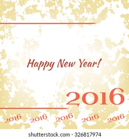 Happy new year 2016. Creative Design. New Year card. Poster, template. Vector illustration.
