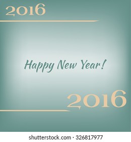 Happy new year 2016. Creative Design. New Year card. Poster, template. Vector illustration.