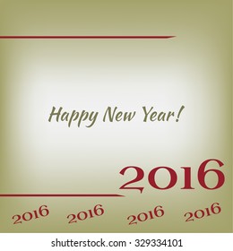 Happy new year 2016. Creative Design. New Year card. Poster, template. Vector illustration.