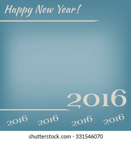Happy new year 2016. Creative Design. New Year card. Poster, template. Vector illustration.