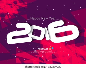 Happy new year 2016 Creative Design Vector Illustration for greeting card and background..