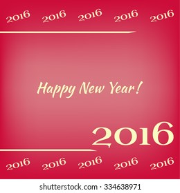 Happy new year 2016. Creative Design. New Year card. Poster, template. Vector illustration.