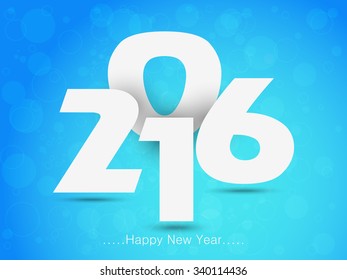 Happy new year 2016 Creative Design Vector Illustration for greeting card and background..