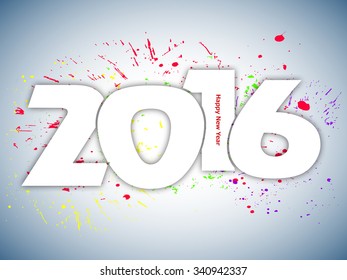 Happy new year 2016 Creative Design Vector Illustration for greeting card and background..