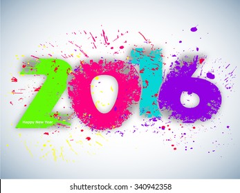 Happy new year 2016 Creative Design Vector Illustration for greeting card and background..