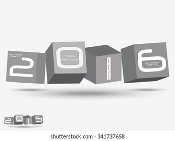 Happy new year 2016 Creative Design Vector Illustration for greeting card and background..