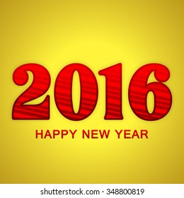 Happy New Year 2016 creative text design background